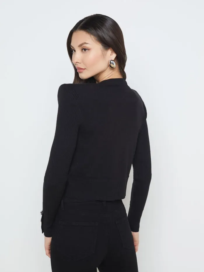 L039Agence Knitwear Women Sky Cuff Detail Crewneck Black