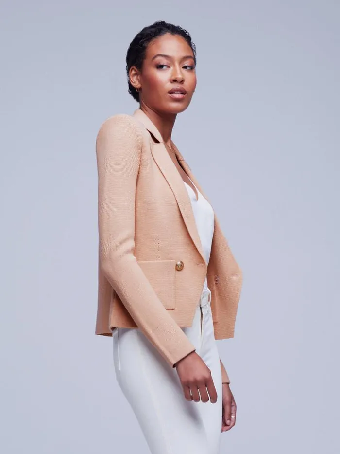 L039Agence Knitwear Women Sofia Knit Blazer Dusty Pink
