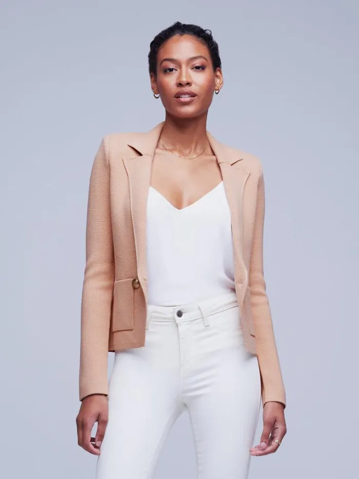L039Agence Knitwear Women Sofia Knit Blazer Dusty Pink