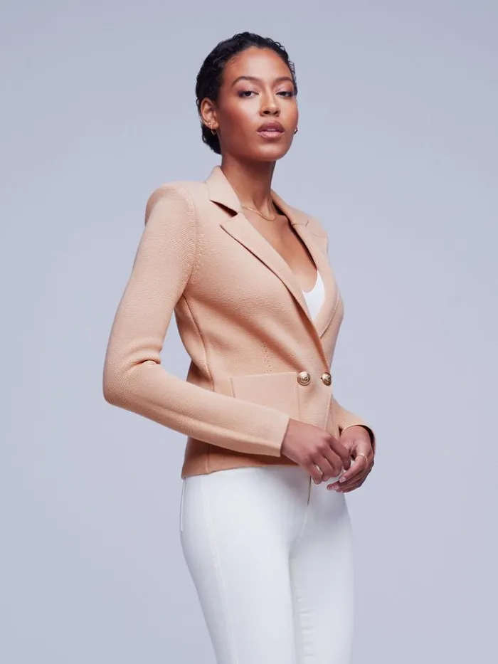 L039Agence Knitwear Women Sofia Knit Blazer Dusty Pink