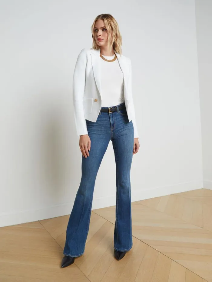 L039Agence Knitwear Women Sofia Knit Blazer White
