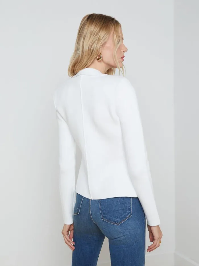 L039Agence Knitwear Women Sofia Knit Blazer White