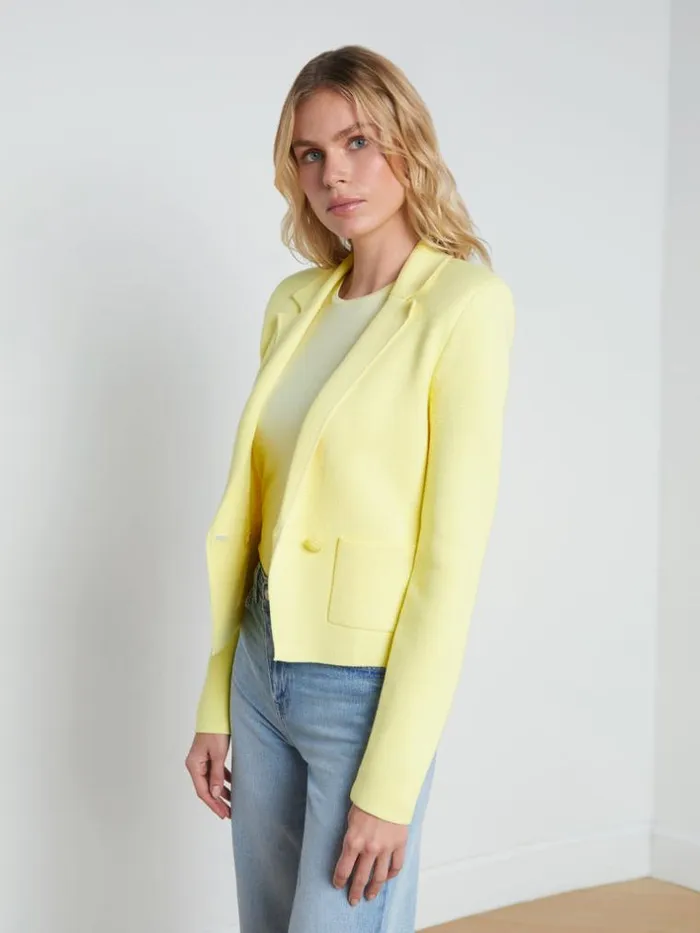 L039Agence Knitwear Women Sofia Knit Blazer Yellow Sorbet