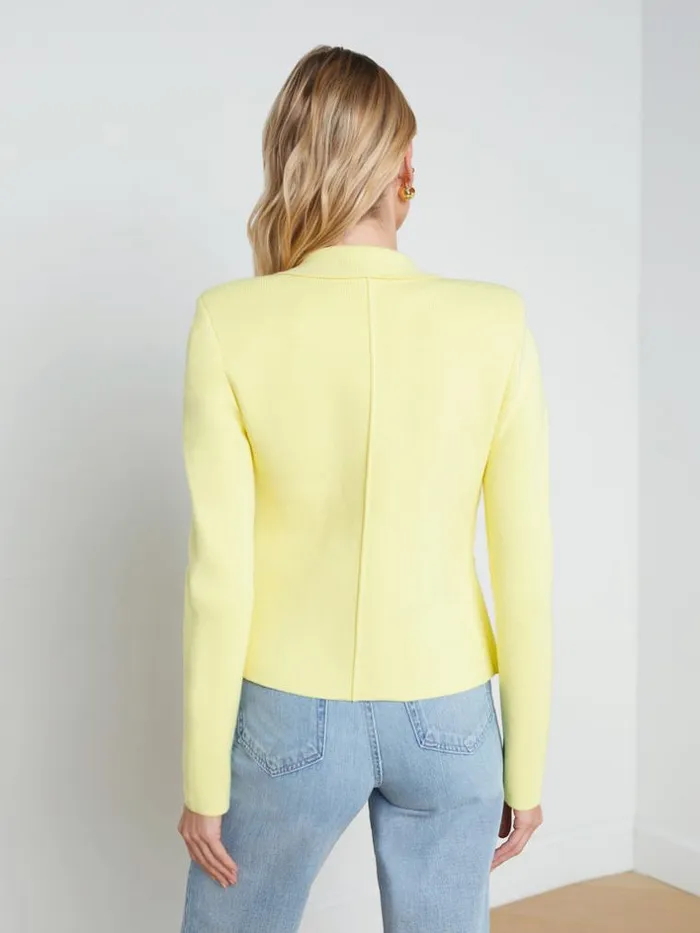L039Agence Knitwear Women Sofia Knit Blazer Yellow Sorbet