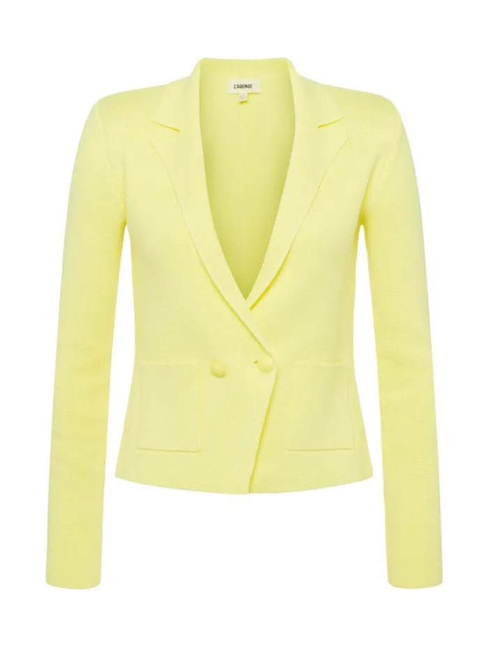 L039Agence Knitwear Women Sofia Knit Blazer Yellow Sorbet