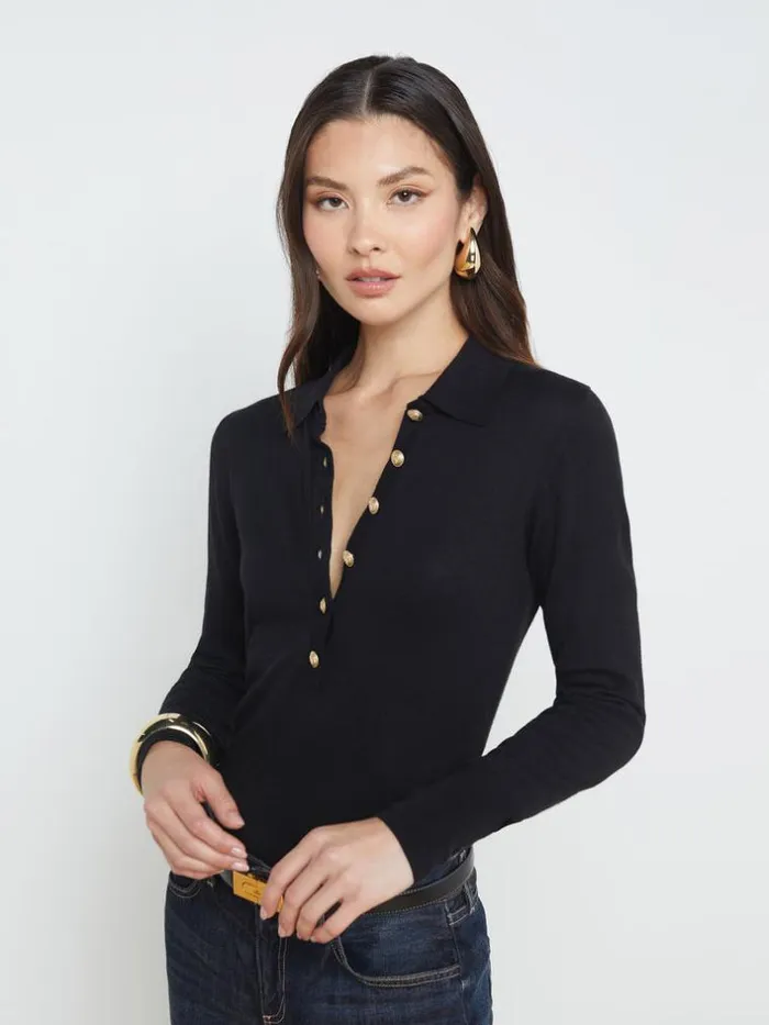 L039Agence Knitwear Women Sterling Sweater Blackgold