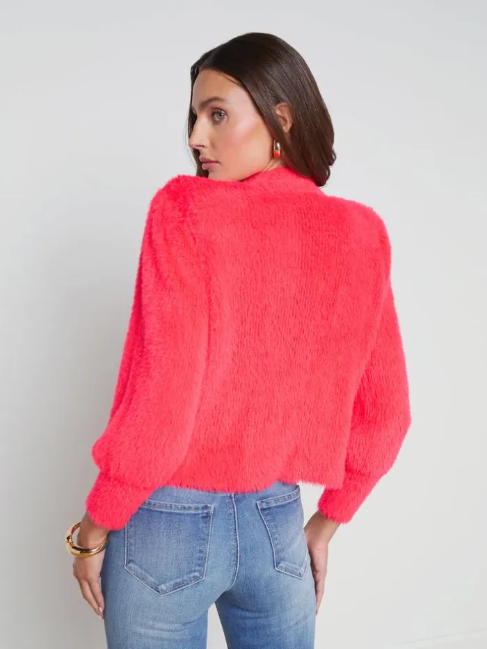 L039Agence Knitwear Women Talulla Cardigan Neon Coral