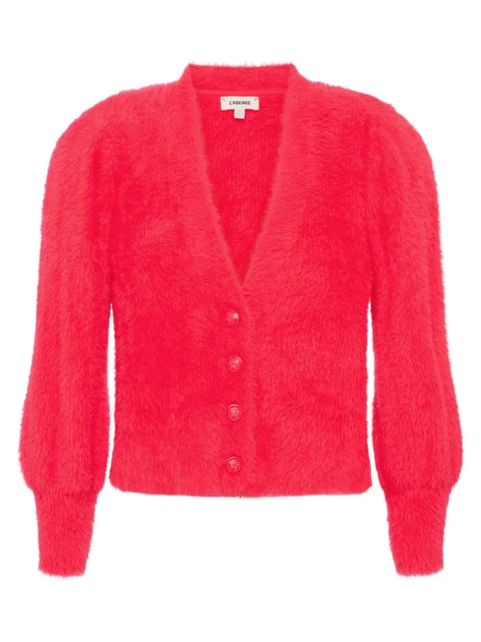 L039Agence Knitwear Women Talulla Cardigan Neon Coral