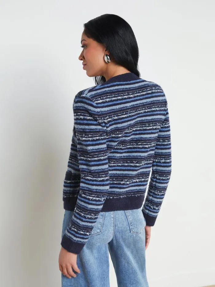 L039Agence Knitwear Women Woodson Cardigan Jacket Blue Multi