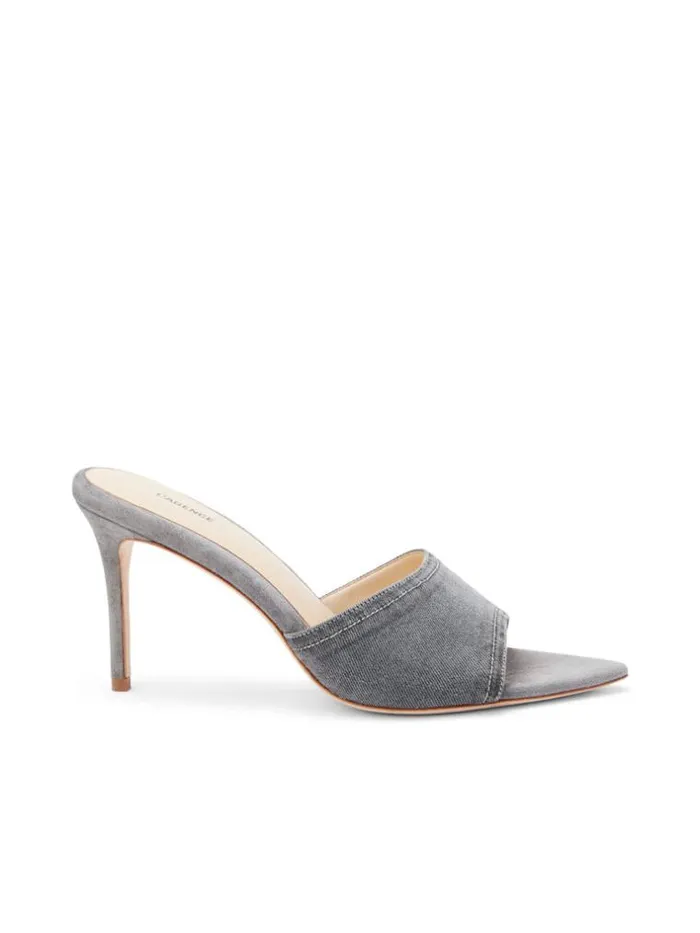 L039Agence Mules Women Lolita Open Toe Mule Grey Denim