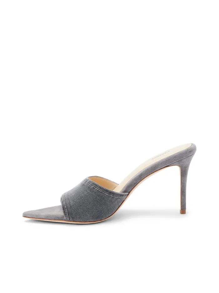 L039Agence Mules Women Lolita Open Toe Mule Grey Denim