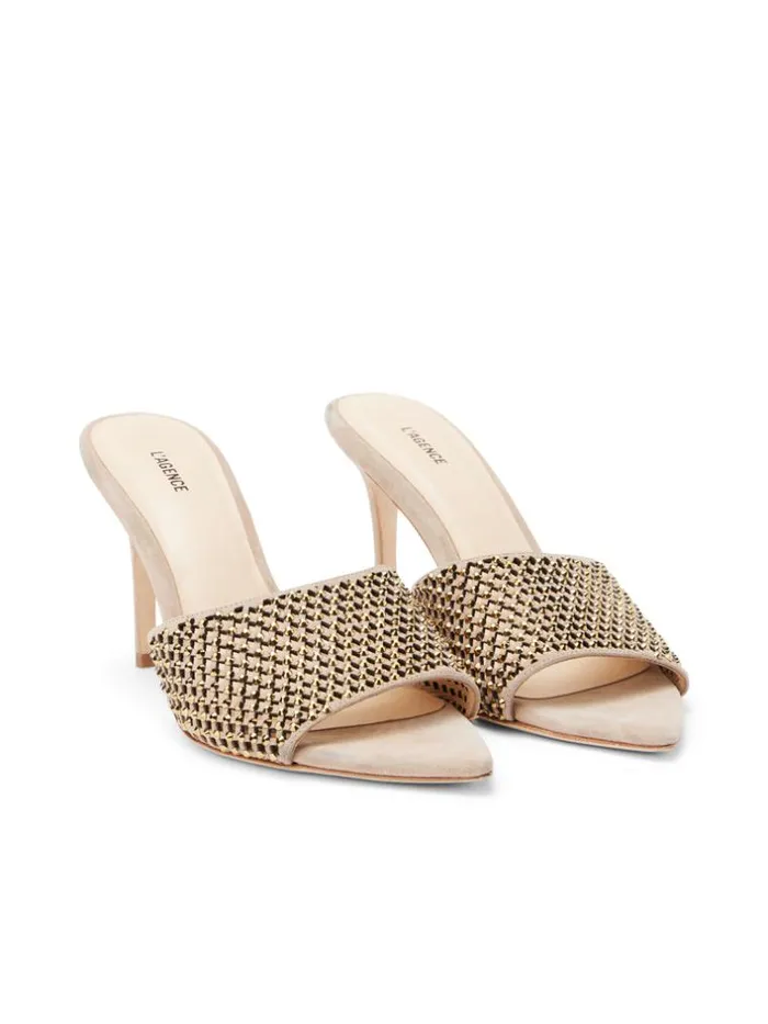 L039Agence Mules Women Narcise Open Toe Mule Macaroon Suede