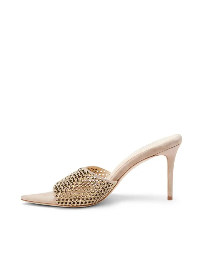 L039Agence Mules Women Narcise Open Toe Mule Macaroon Suede
