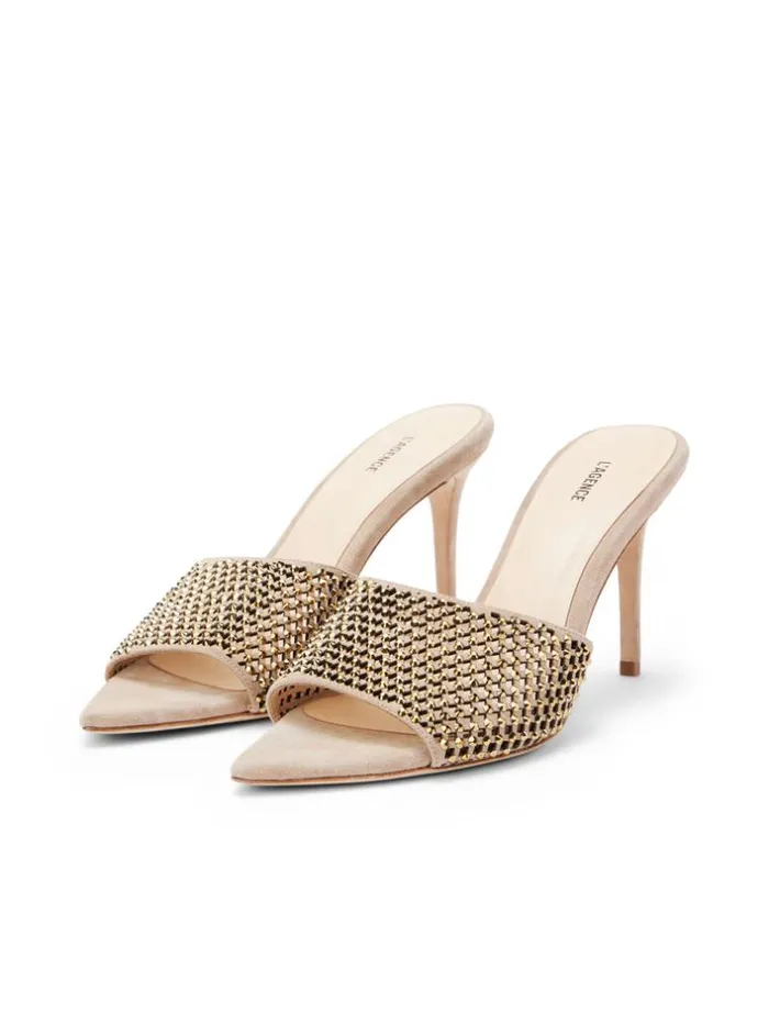 L039Agence Mules Women Narcise Open Toe Mule Macaroon Suede