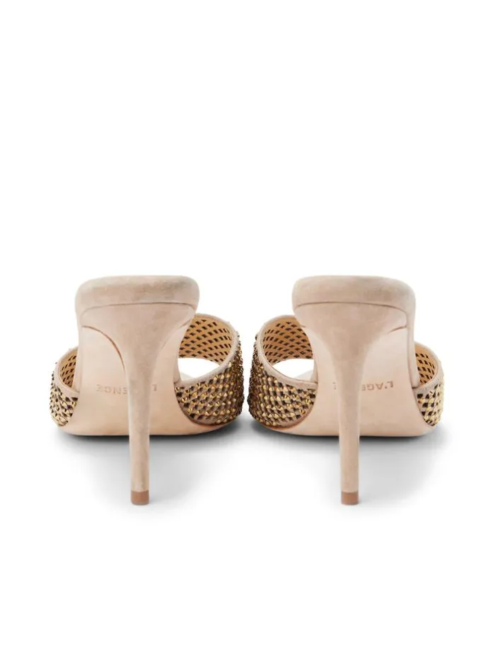 L039Agence Mules Women Narcise Open Toe Mule Macaroon Suede