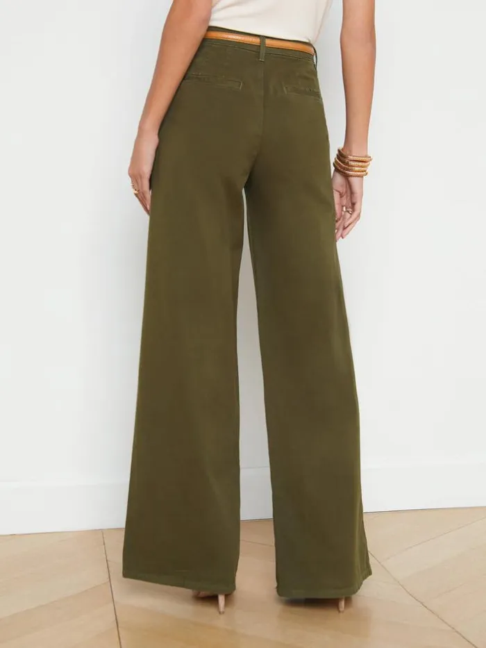 L039Agence Pants Shorts and Skirts Women Jayce Ultra WideLeg Pant British Khaki