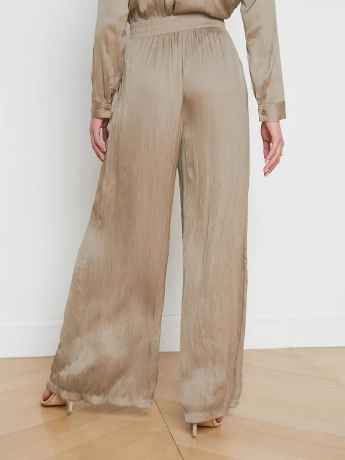 L039Agence Pants Shorts and Skirts Women Lillian WideLeg Pant Cappuccino