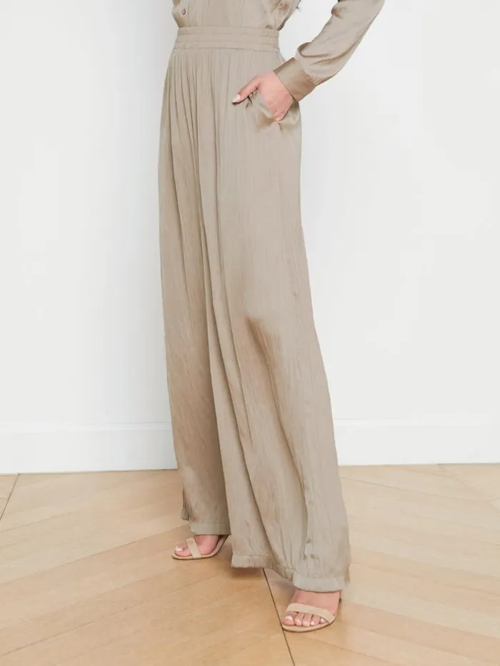 L039Agence Pants Shorts and Skirts Women Lillian WideLeg Pant Cappuccino