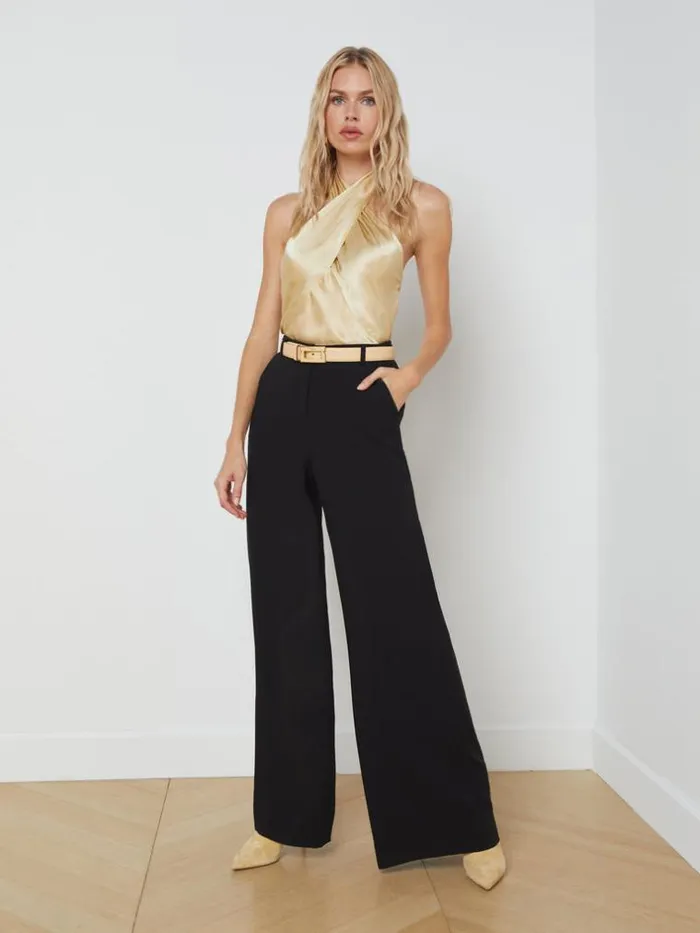 L039Agence Pants Shorts and Skirts Women Livvy StraightLeg Trouser Tuxedo Black L039Agence Pants Shorts and Skirts Women Livvy StraightLeg Trouser Tuxedo Black