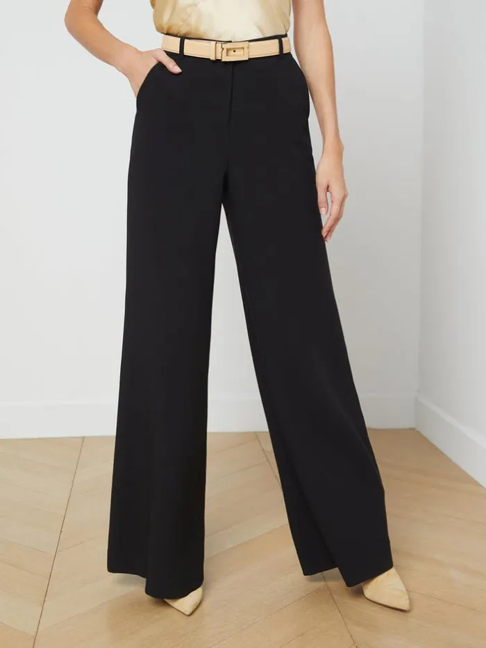 L039Agence Pants Shorts and Skirts Women Livvy StraightLeg Trouser Tuxedo Black
