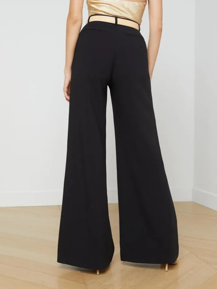 L039Agence Pants Shorts and Skirts Women Livvy StraightLeg Trouser Tuxedo Black