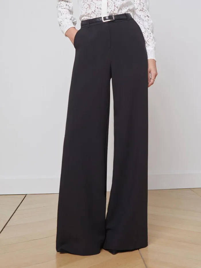 L039Agence Pants Shorts and Skirts Women Pilar WideLeg Pant Black