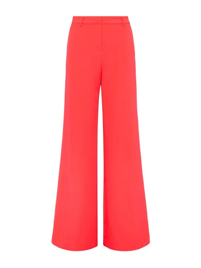 L039Agence Pants Shorts and Skirts Women Pilar WideLeg Pant Neon Coral