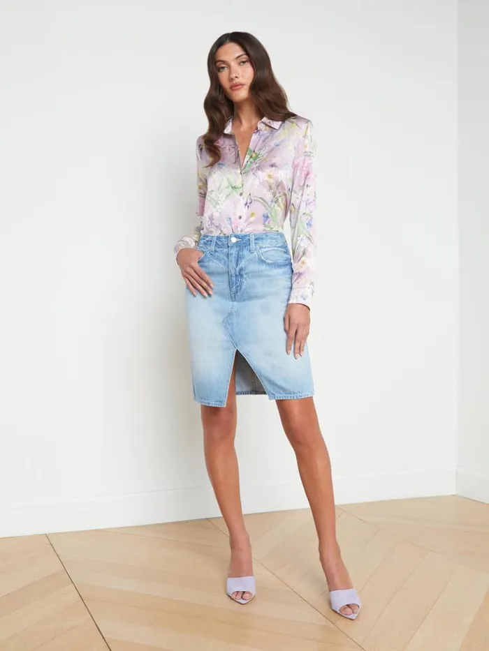 L039Agence Pants Shorts and Skirts Women Tylee Jean Skirt Palisade
