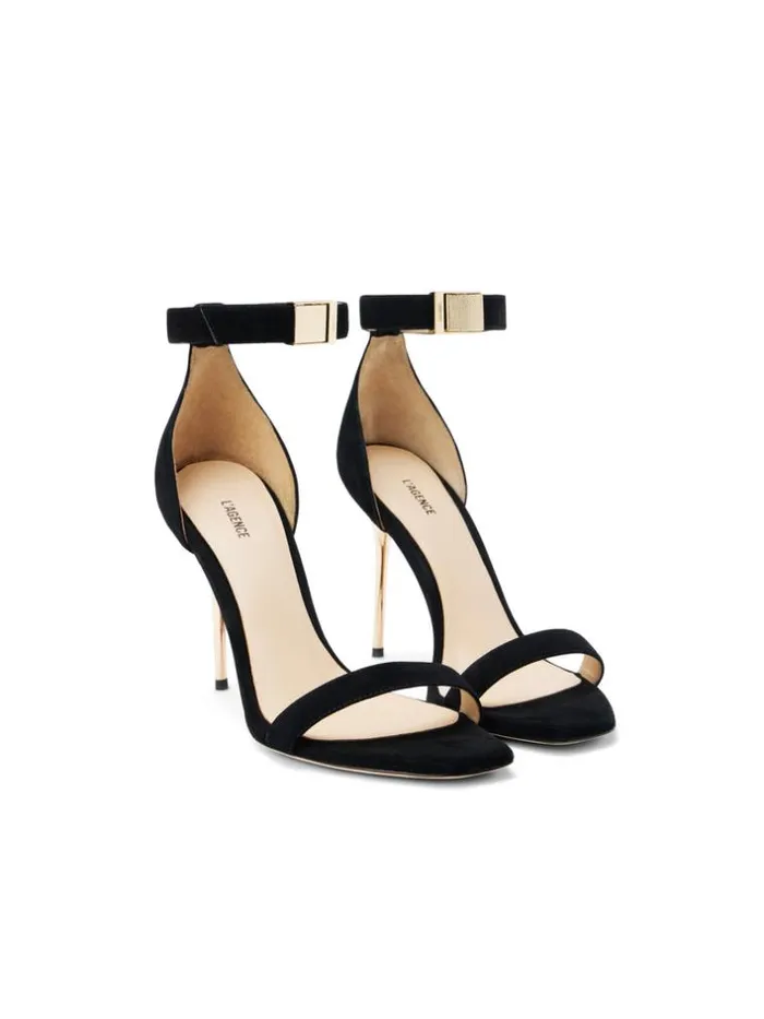 L039Agence Sandals and Wedges Women Thea Sandal Black Suede
