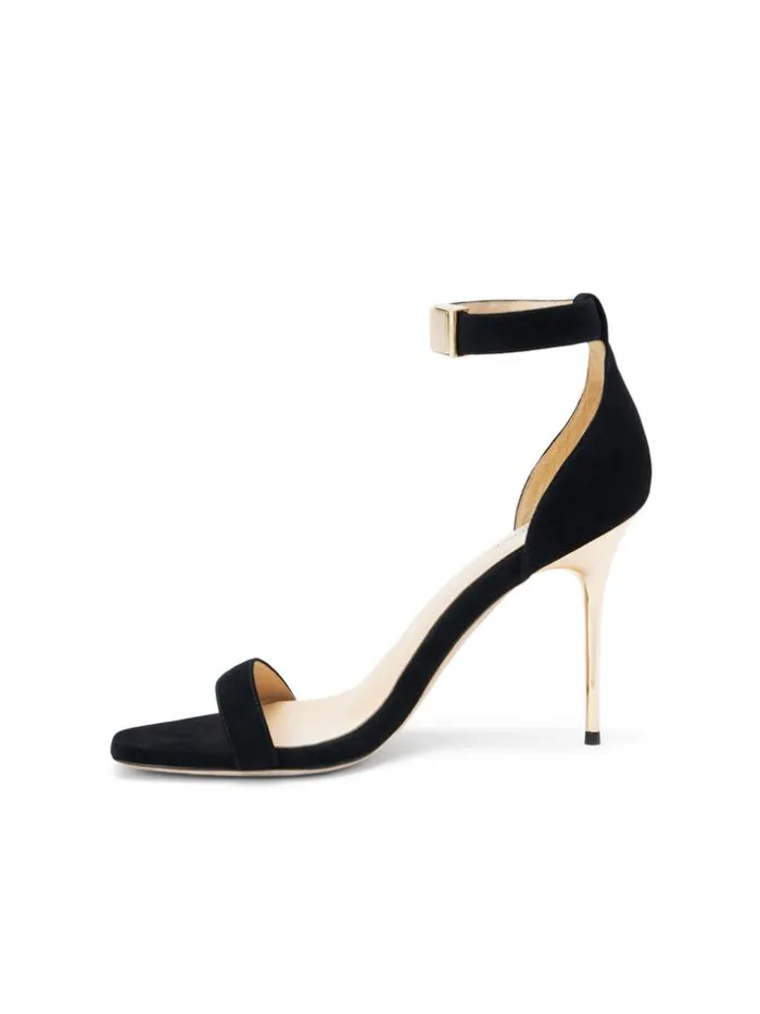 L039Agence Sandals and Wedges Women Thea Sandal Black Suede