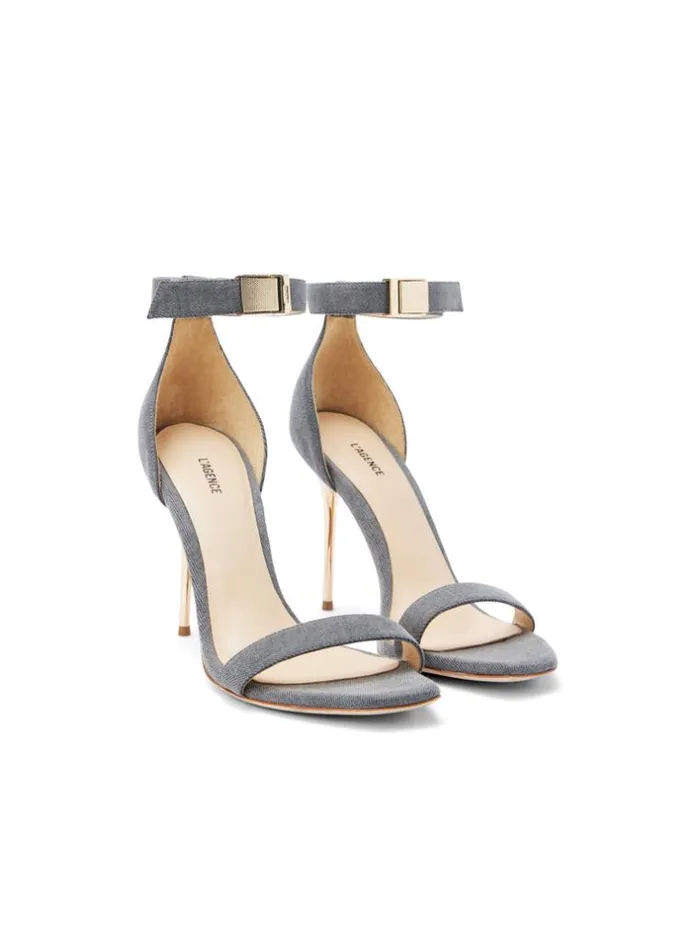 L039Agence Sandals and Wedges Women Thea Sandal Grey Denim