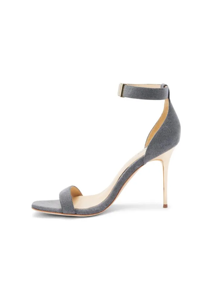 L039Agence Sandals and Wedges Women Thea Sandal Grey Denim