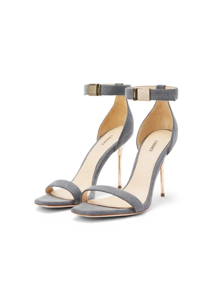 L039Agence Sandals and Wedges Women Thea Sandal Grey Denim