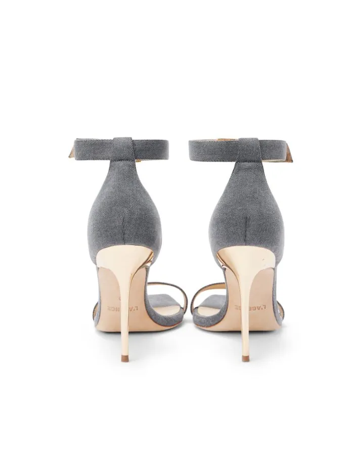 L039Agence Sandals and Wedges Women Thea Sandal Grey Denim