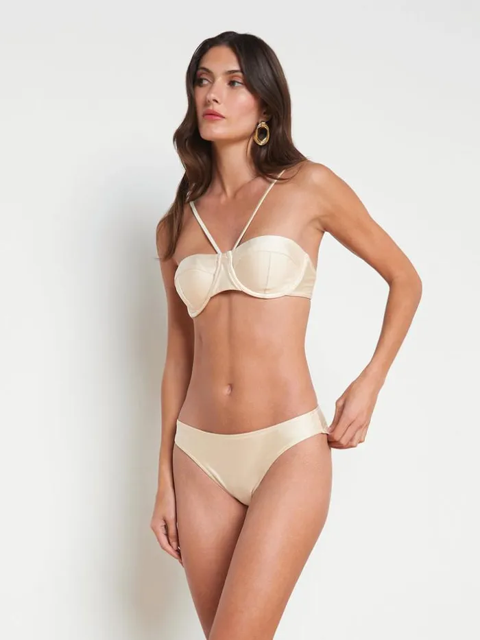 L039Agence Swimwear Women Alexandria Bikini Top Champagne