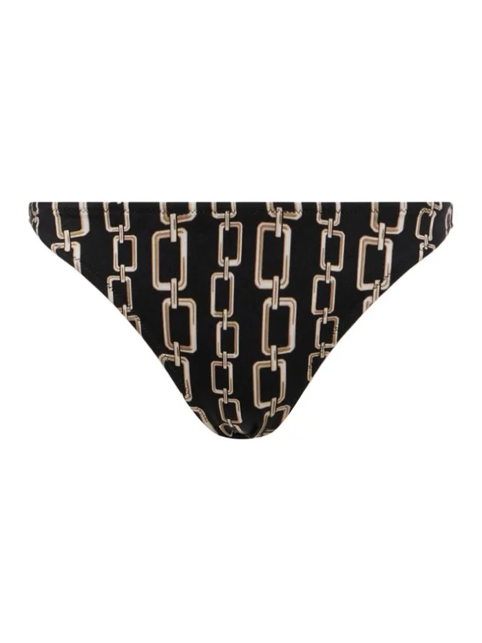 L039Agence Swimwear Women Jean Bikini Bottom Blackgold Chain