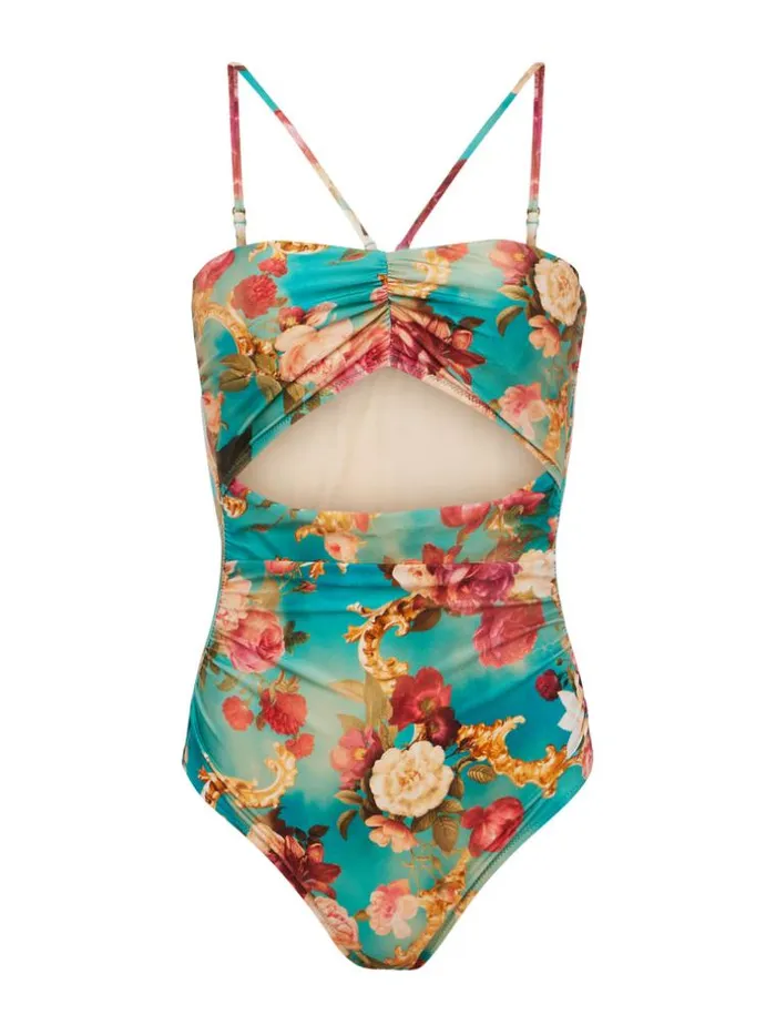 L039Agence Swimwear Women Lily CutOut OnePiece Swimsuit Multi