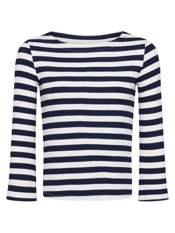 L039Agence Tees Women Lucille Tee Navywhite Stripe