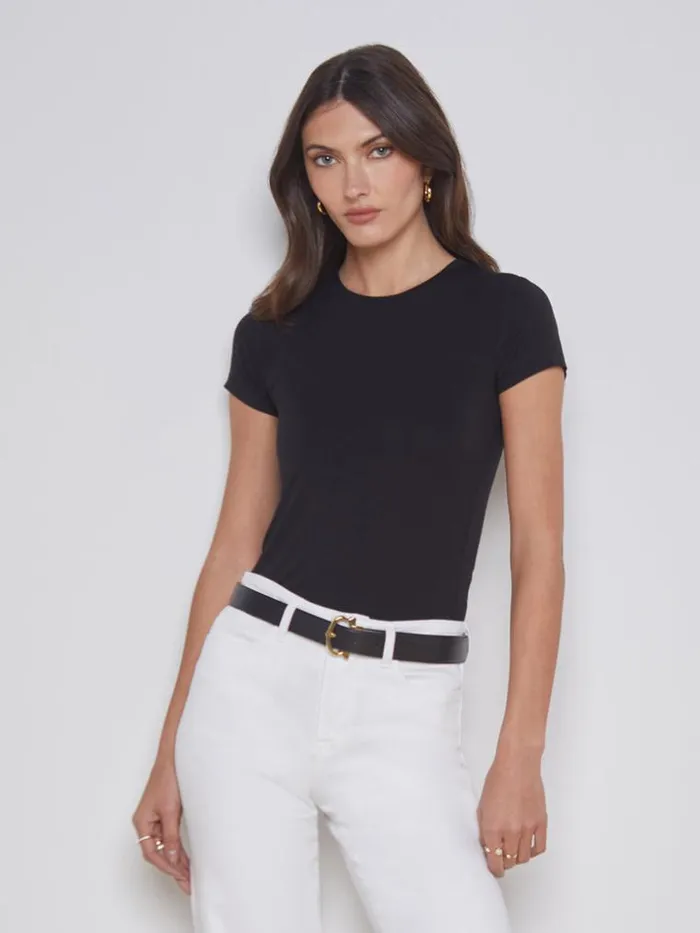 L039Agence Tees Women Ressi Fitted Tee Black
