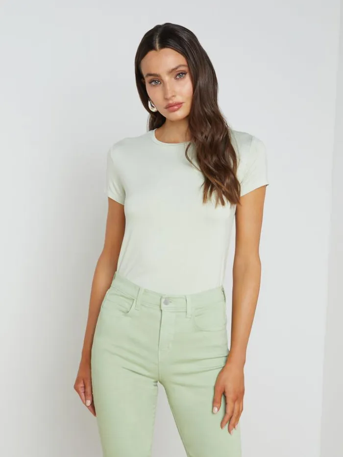 L039Agence Tees Women Ressi Fitted Tee Light Moss