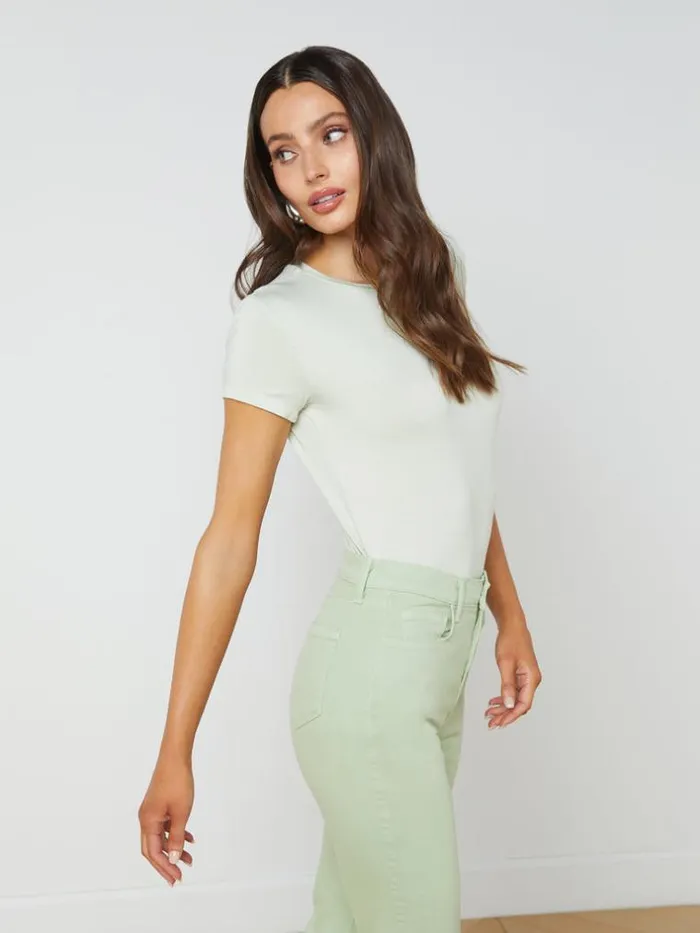 L039Agence Tees Women Ressi Fitted Tee Light Moss