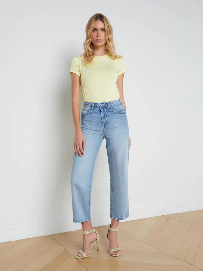 L039Agence Tees Women Ressi Fitted Tee Pale Daffodil