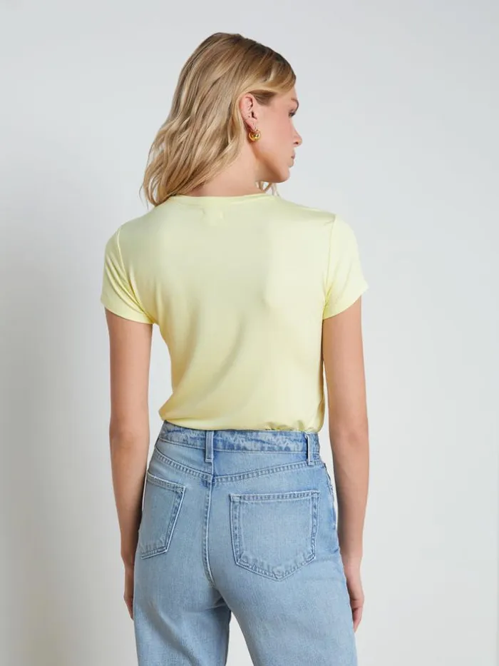 L039Agence Tees Women Ressi Fitted Tee Pale Daffodil