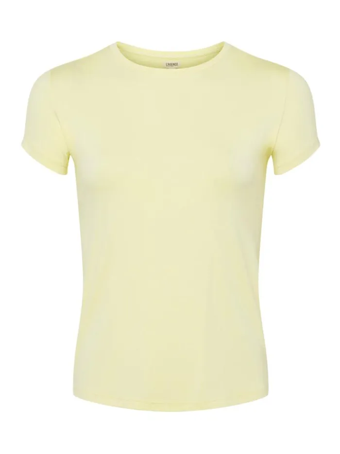 L039Agence Tees Women Ressi Fitted Tee Pale Daffodil