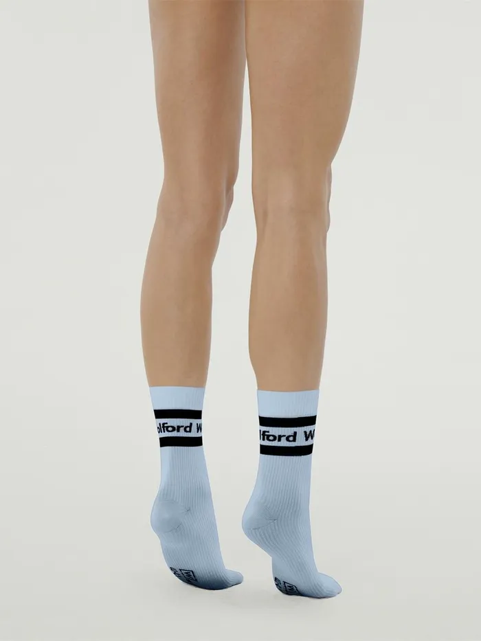 Logo Rib Socks Iceblack Women Wolford Socks