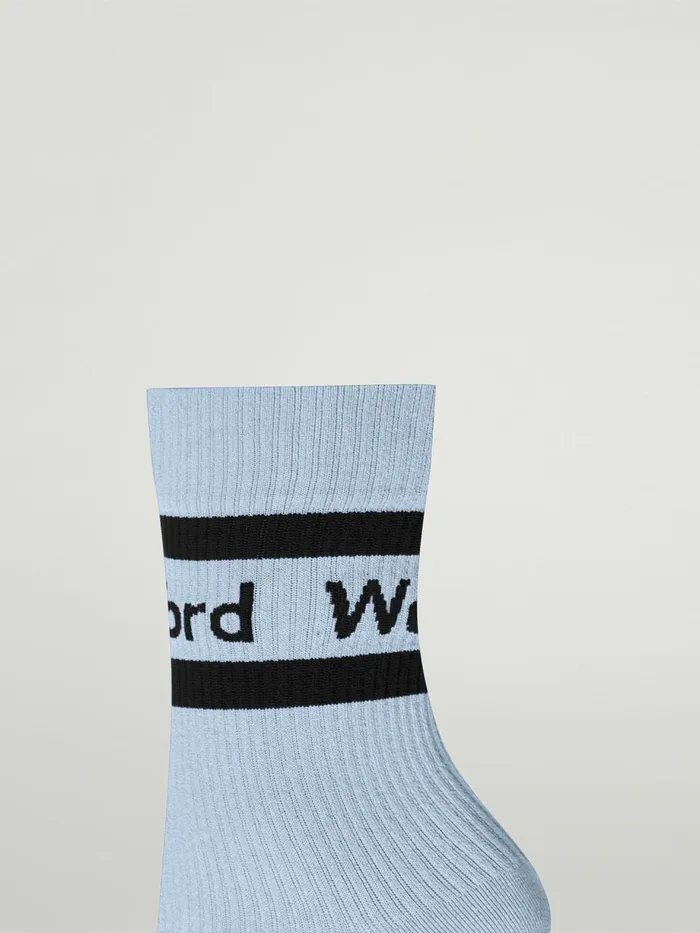 Logo Rib Socks Iceblack Women Wolford Socks