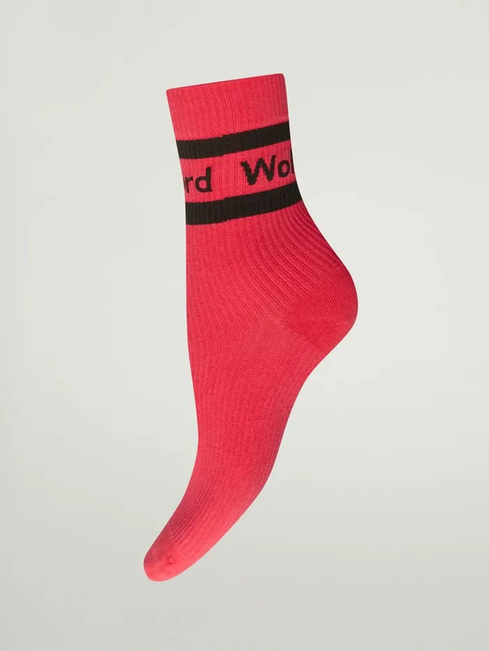 Logo Rib Socks Love Potionblack Women Wolford Socks