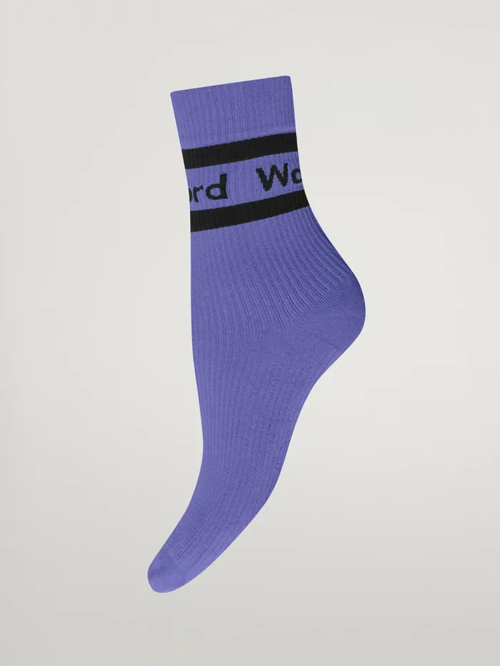 Logo Rib Socks Ultra Violetblack Women Wolford Socks