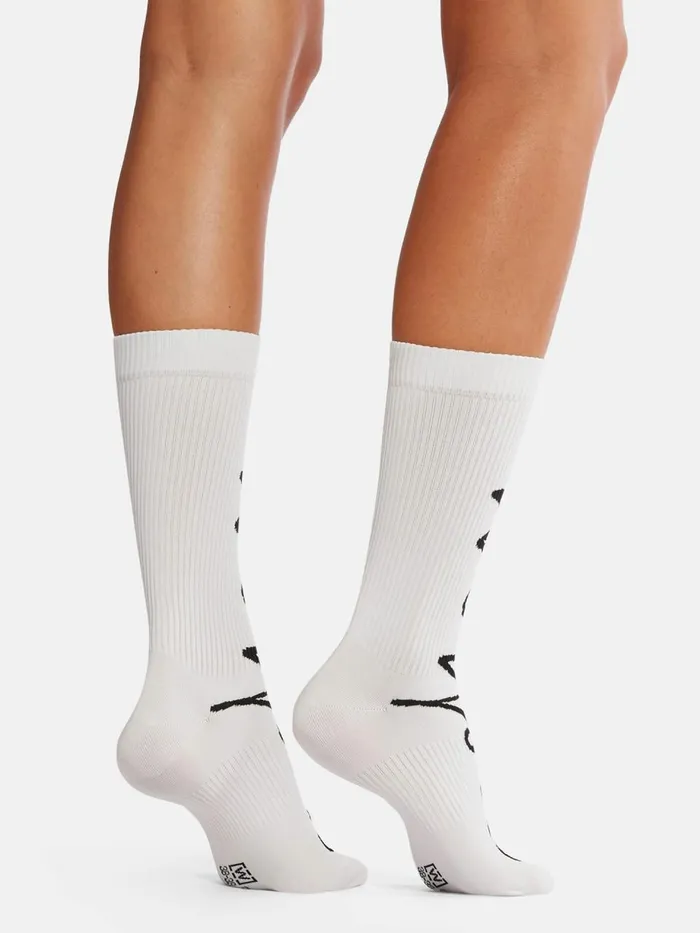 Logo Script Support Socks Whiteblack Women Wolford Socks