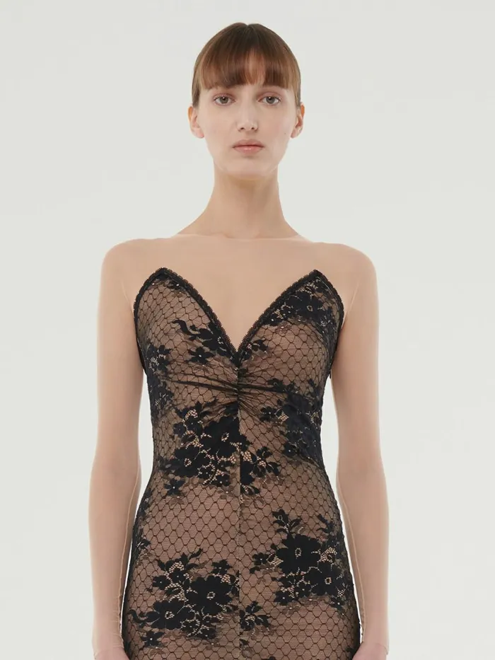 Louise Dress Vanilla Latteblack Women Wolford Dresses and Skirts